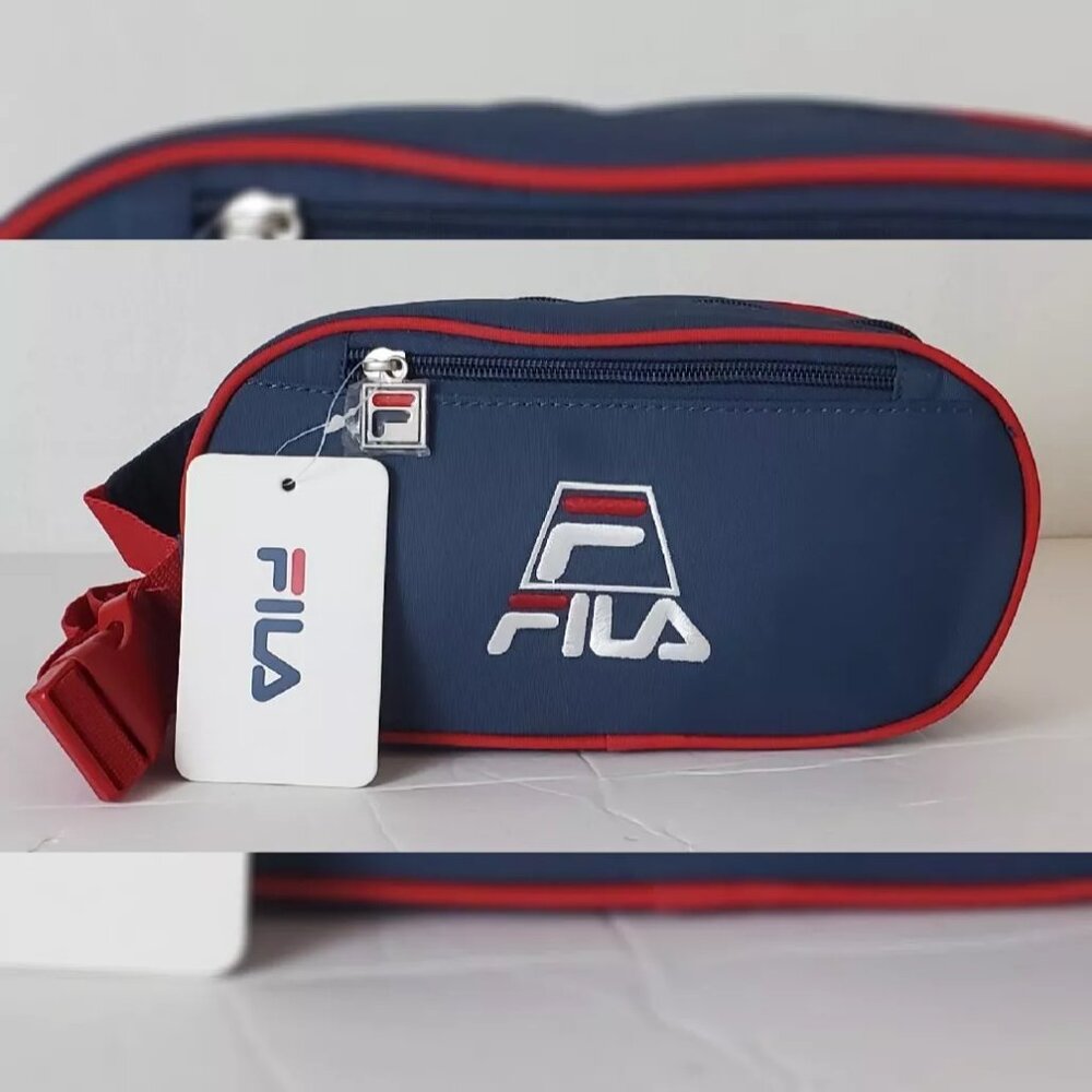 FILA HERITAGE FANNY PACK KIDS EMBROIDERED LOGO OS MULTICOLOR WITH ZIP POCKET